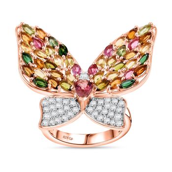 GP Trionfo Kollektion - AA Multi Turmalin, Zirkon und Kanchanaburi blauer Saphir-Ring - 4,94 ct.