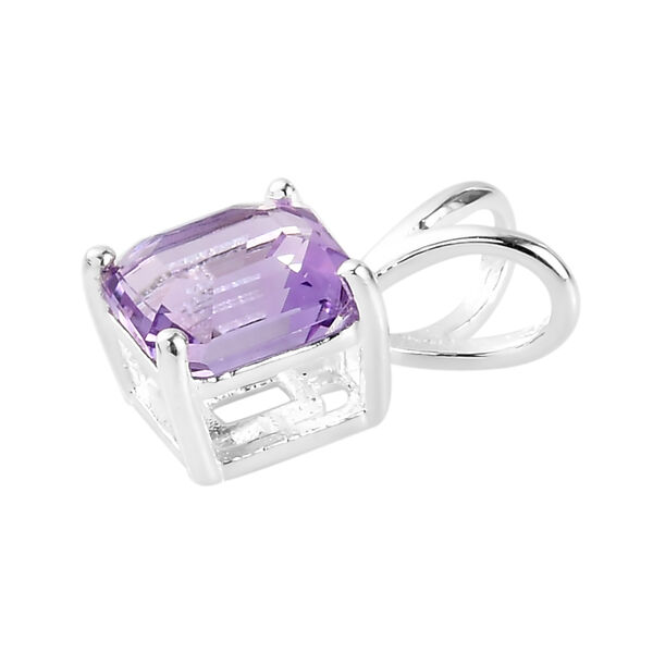 Asscher schliff Rose de France Amethyst Anh&auml;nger 925 Silber ca. 1,68 ct image number 4