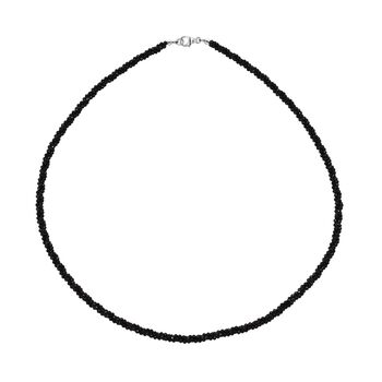 Schwarze Spinell 45cm Halskette und 19cm Armband