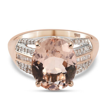 AAA Morganit und Diamant Ring 585 Ros&eacute;gold (Gr&ouml;&szlig;e 21.00) ca. 5,03 ct
