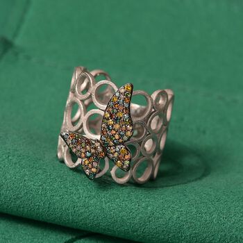 GP Trionfo Kollektion - Multi Diamant und Kanchanaburi blauer Saphir Ring - 0,54 ct.