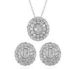 LUXURIANT DIAMOND - Lab Grown Diamant SI-GH Schmuckset 925 Silber rhodiniert ca. 3,00 ct.
