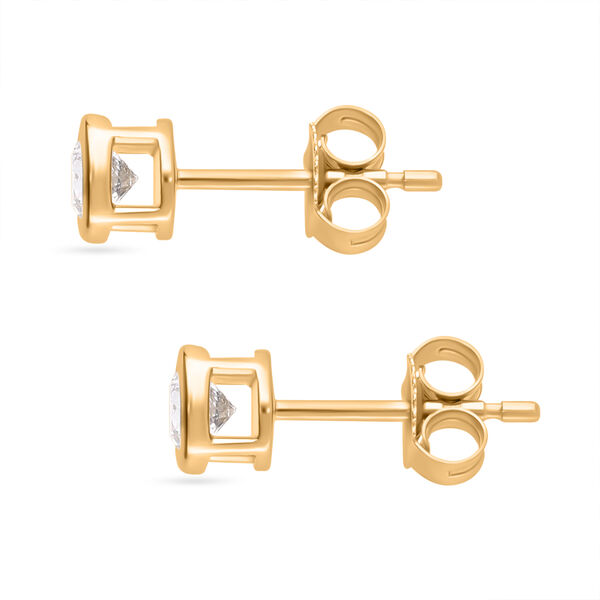 IGI zertifizierte VS Diamant Ohrringe in 585 Gold - 0,50 ct. image number 6