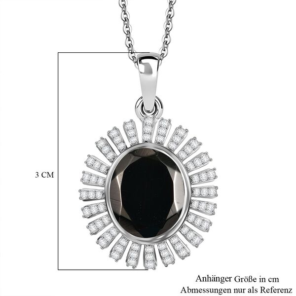 D'Joy Elite Shungit und Zirkon Anh&auml;nger mit 50cm Kette - 4,58 ct. image number 6