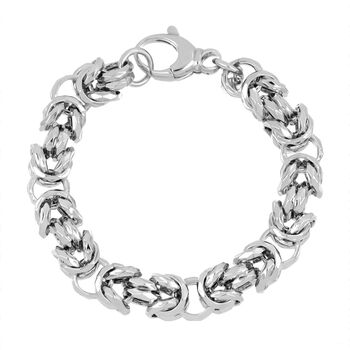 Italienisches handgefertigtes K&ouml;nigs-Armband, 925 Silber, 19 cm