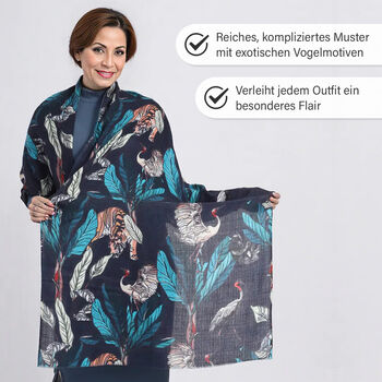 LA MAREY Schal aus 100% Kaschmirwolle, 70x195 cm