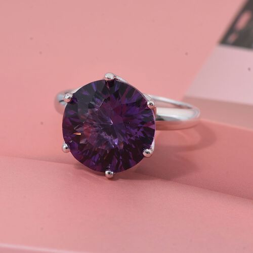 Afrikanischer Amethyst Ring 925 Silber rhodiniert (Größe 18.00) ca. 6,30 ct image number 1