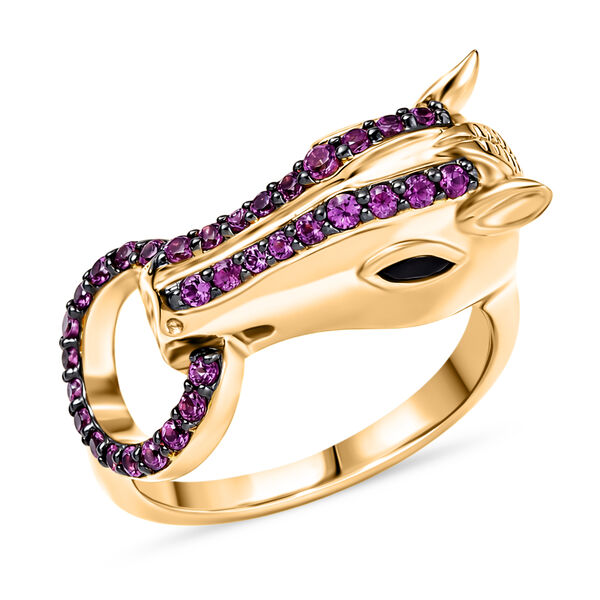 GP Trionfo Kollektion- Schwarzes Spinell, Rhodolith Granat und blaues Saphir Schmuckset image number 12