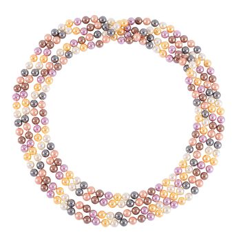 Mehrfarbige Muschelkernperlen-Halskette