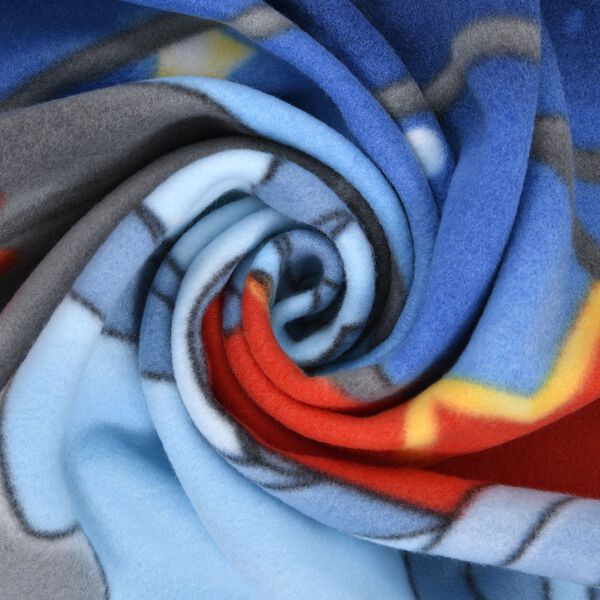 Weihnachtliche Fleecedecke mit Nikolaus und Rentier Muster image number 5