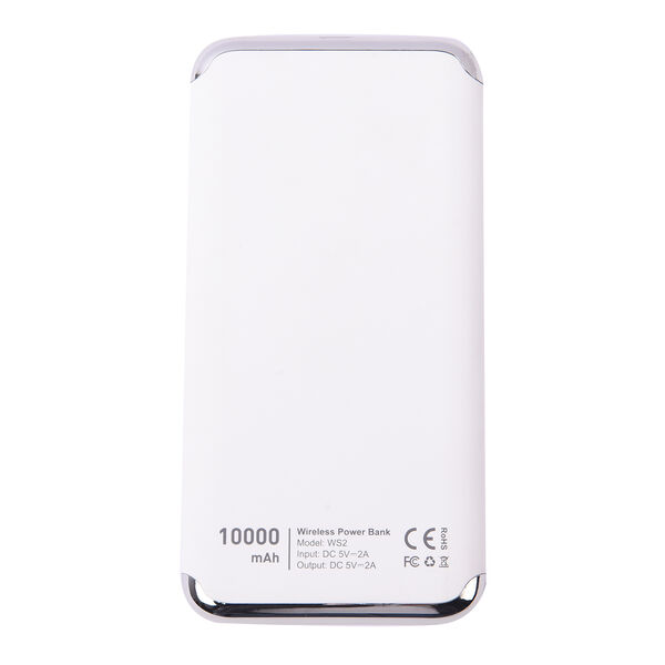 Kabellose PowerBank mit Bildschirmanzeige, 10000mAh, wei&szlig; image number 2