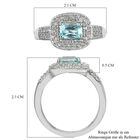 Kambodschanischer blauer und weißer Zirkon-Ring - 1,45 ct. image number 6