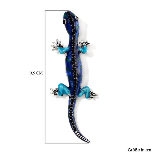 Schwarzer Kristall Brosche emailliert image number 5