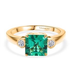 LUXURIANT AAA Labor kolumbianischer Smaragd und Labor Diamant Ring - 1,59 ct.