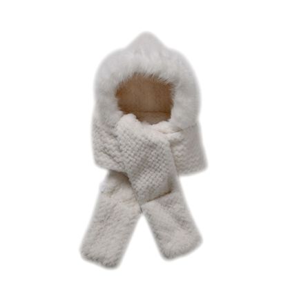 Pl&uuml;sch Hut-und-Schal-Set, Winddicht und Kuschelig, beige