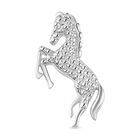 Weißer Diamant Anhänger 925 Silber platiniert ca.