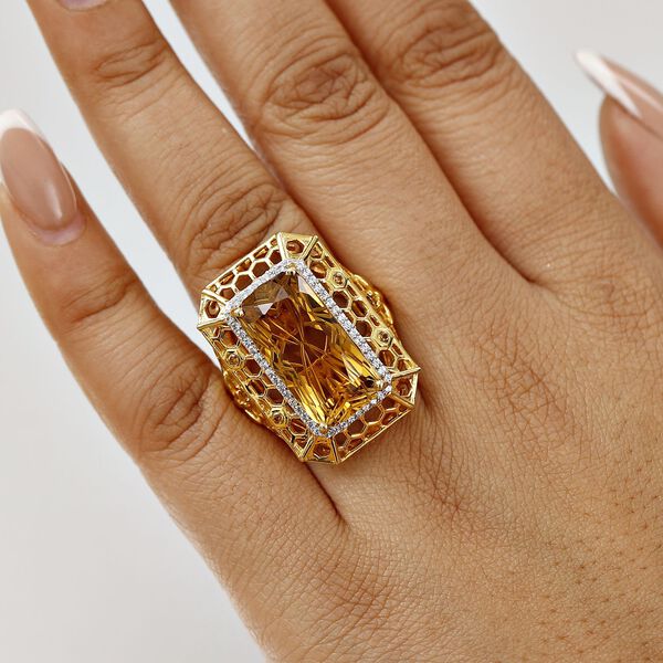 GP Trionfo Kollektion - Citrin, blauer Saphir, Champagner und weißer Zirkon Ring - 11,43 ct. image number 3