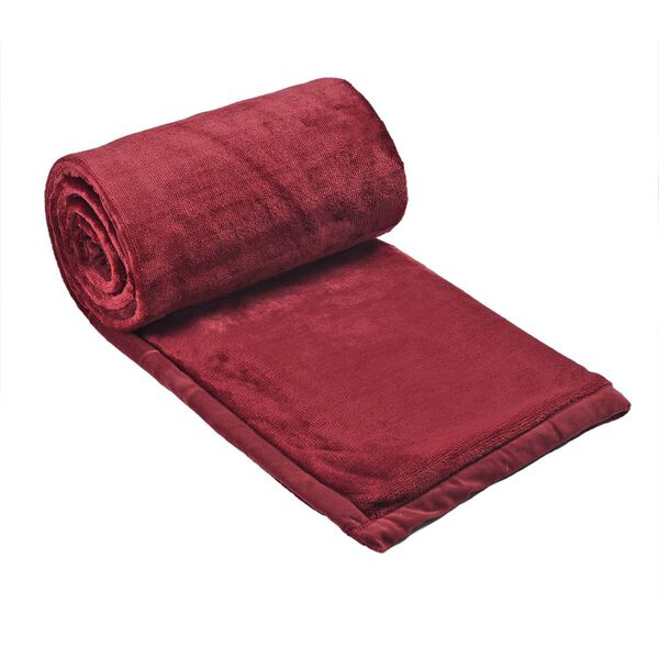 Premium Kuscheldecke aus 100% Mikrofaser, 450 gsm, Größe: 150x220 cm, burgund image number 6