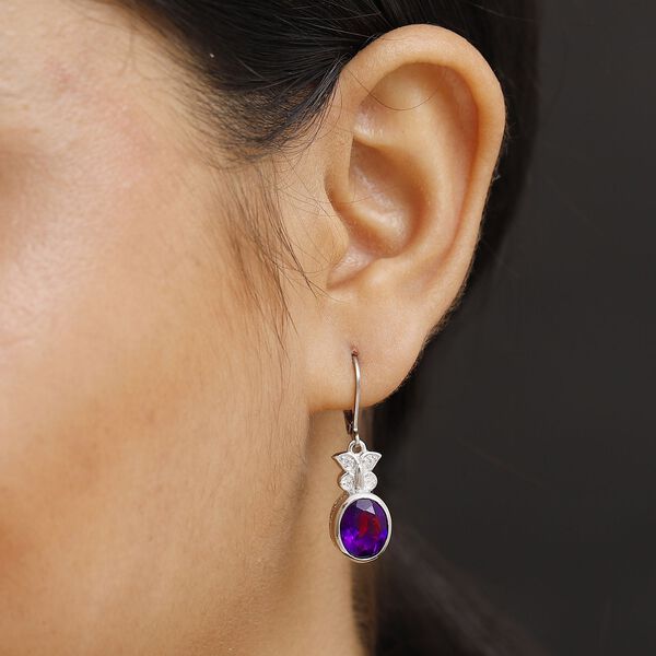 Afrikanische Amethyst und Zirkon Ohrringe - 4,86 ct. image number 3