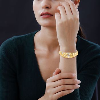 Royal Bali - Drachen und Phoenix Armreif, 925 Silber 916 Gelbgold Vermeil