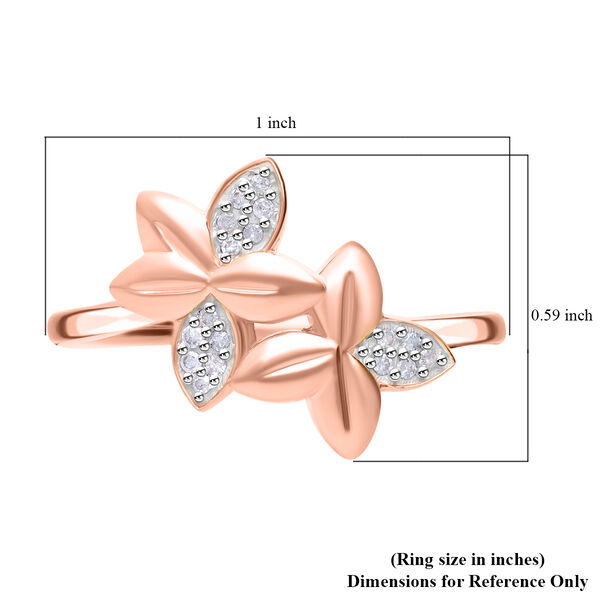 ALLORO Diamant Ring, 925 Silber mit Ros&eacute;gold Vermeil image number 5