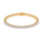 D'Joy Moissanit Armband ca. 19 cm 925 Silber 750 Gelbgold Vermeil ca. 10,03 ct.