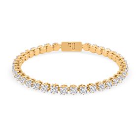 D'Joy Moissanit Armband ca. 19 cm 925 Silber 750 Gelbgold Vermeil ca. 10,03 ct.