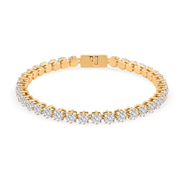 D'Joy Moissanit Armband ca. 19 cm 925 Silber 750 Gelbgold Vermeil ca. 10,03 ct. image number 0