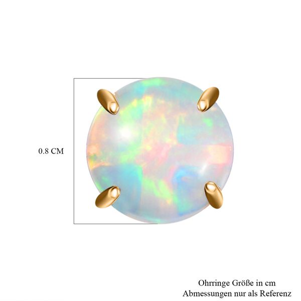 AAA Natürliche, äthiopische Welo Opal Ohrringe in 375 Gold - 2,53 ct. image number 5