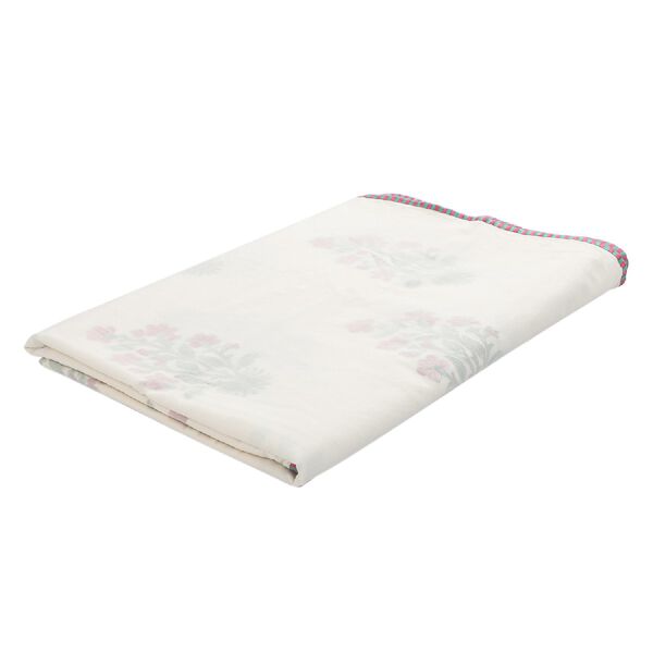 NAKKASHI - Fabrics: Handstempeldruck 100% Muslin-Baumwolle Dohar-Decke, 200x200 cm, Rot Strauch image number 4