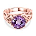 AA Rosa Amethyst Ring, Messing, (Größe 19.00) ca. 3.52 ct