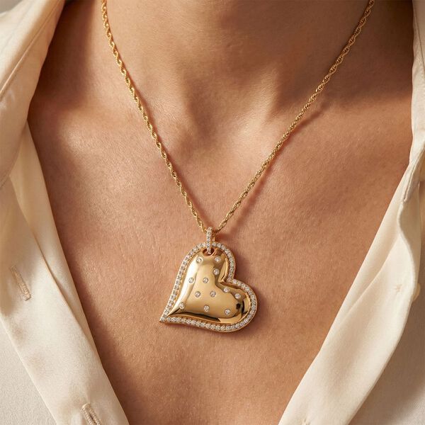 Wei&szlig;er Zirkonia Halskette ca. 52 cm Nickelfreies Messing 0.20 ct image number 2