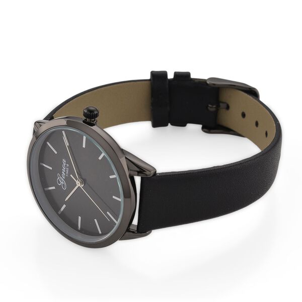 GENOA TIME - Armbanduhr Legierung, schwarzfarben, Zifferblatt Schwarz-Sunshine, 3 ATM wasserdicht image number 5