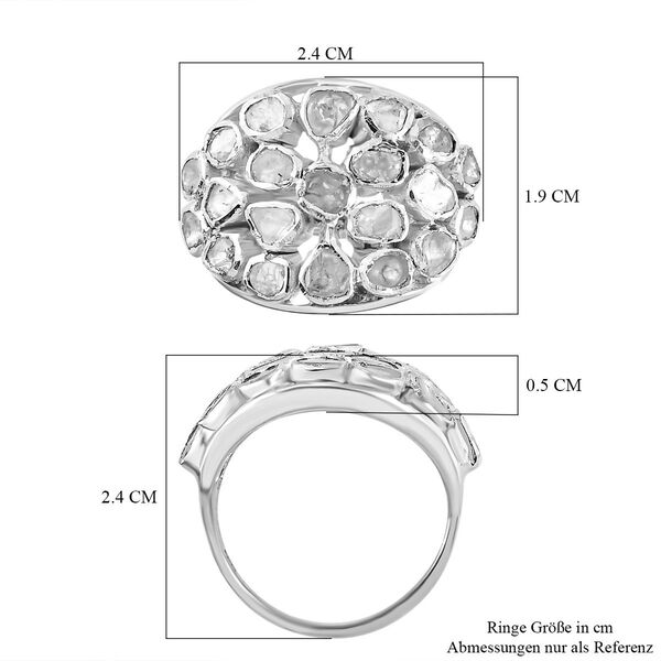 Polki Diamant Ring - 1 ct. image number 7