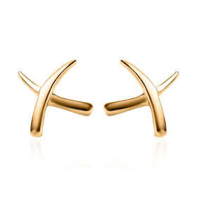 Molto Kiss Stacking Ohrstecker in Silber mit Gelbgold Vermeil