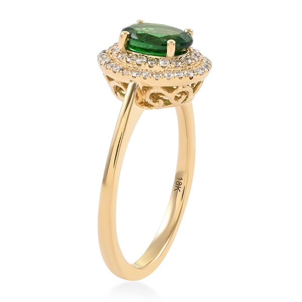 ILIANA AAA Tsavorit Granat und SI GH Diamant Ring- 1,05 ct. image number 3