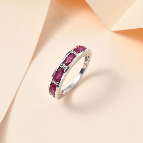 Afrikanischer Rubin und Zirkon-Ring - 1,54 ct. image number 1