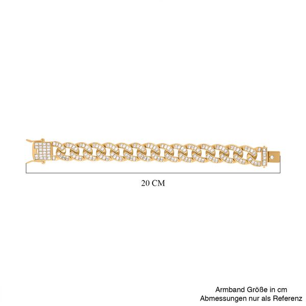 Wei&szlig;es Kristall-Armband ca. 18.5 cm image number 3