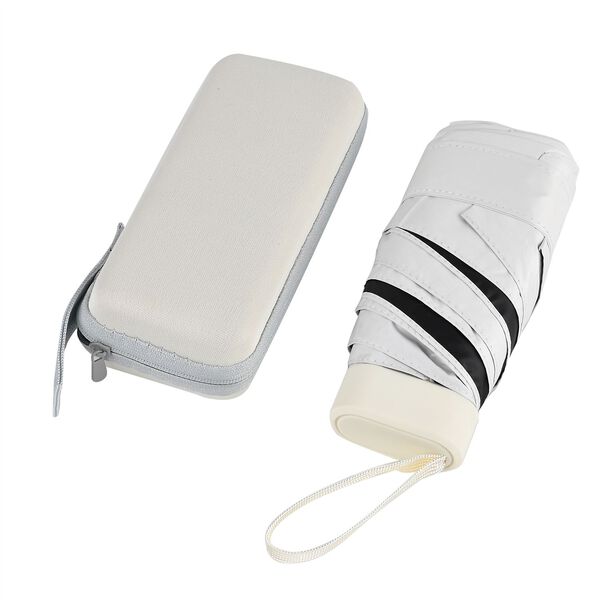 Sturmfester Pocketschirm mit Etui und UV-Schutz &ndash; Beige image number 3