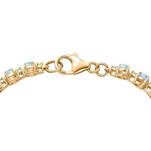 D'Joy AA Nat&uuml;rlicher, &auml;thiopischer Welo Opal Armband ca. 19 cm 925 Silber 750 Gelbgold Vermeil ca. 5.95 ct image number 4