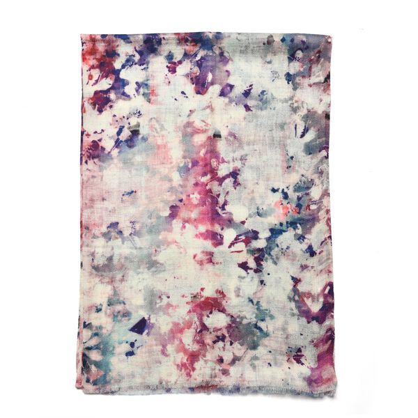 LA MAREY Schal aus 100% Premium-Kaschmir mit Digitaldruck, 70x200cm, abstraktes Aquarell image number 9