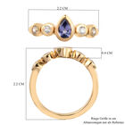 Tansanit und Zirkon Ring 925 Silber vergoldet  ca. 0,79 ct image number 6
