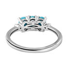 Amerikanischer, natürlicher Sleeping Beauty Türkis und weißer Diamant-Ring, 925 Silber platiniert  ca. 0,76 ct image number 5