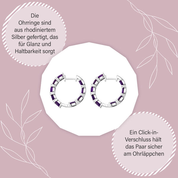 Infinity afrikanische Amethyst-Inside-Out-Creolen image number 9