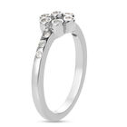 Weißer Diamant P Ring 925 Silber Platin-Überlagerung ca. 0,16 ct. image number 4