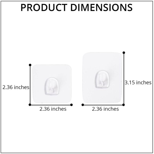 Transparentes 10er-Haken-Set image number 3
