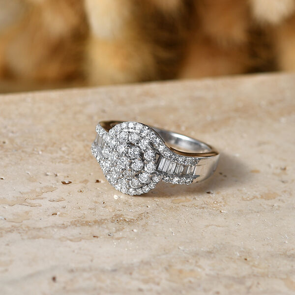 LUXURIANT DIAMOND - Lab Grown Diamant SI-GH Ring 925 Silber Rhodiniert (Gr&ouml;&szlig;e 18.00) ca. 1,00 ct image number 1
