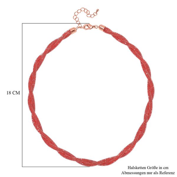 Rote Kristall 50+5cm Halskette image number 4