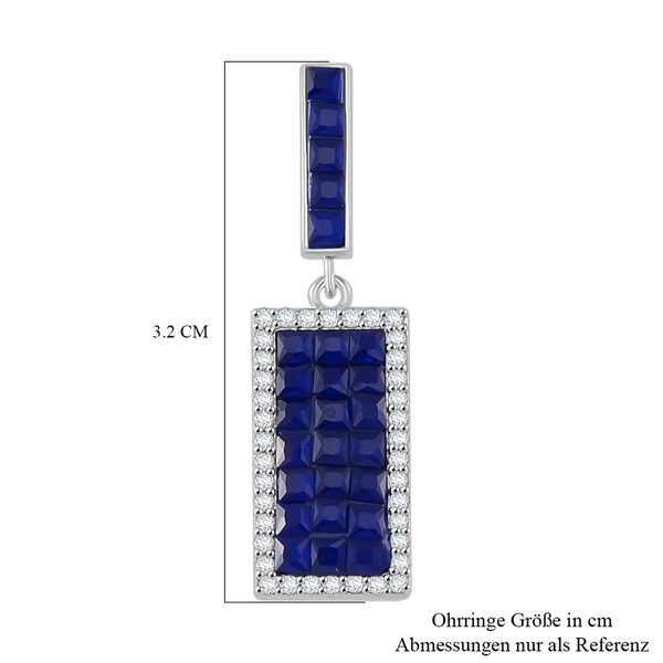 Blaue und wei&szlig;e Zirkonia Ohrringe image number 6
