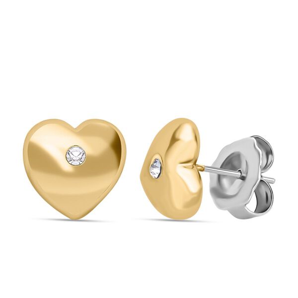 Wei&szlig;e Kristall-Herz-Charms-Halskette und Ohrringe - 1.80 ct. image number 6